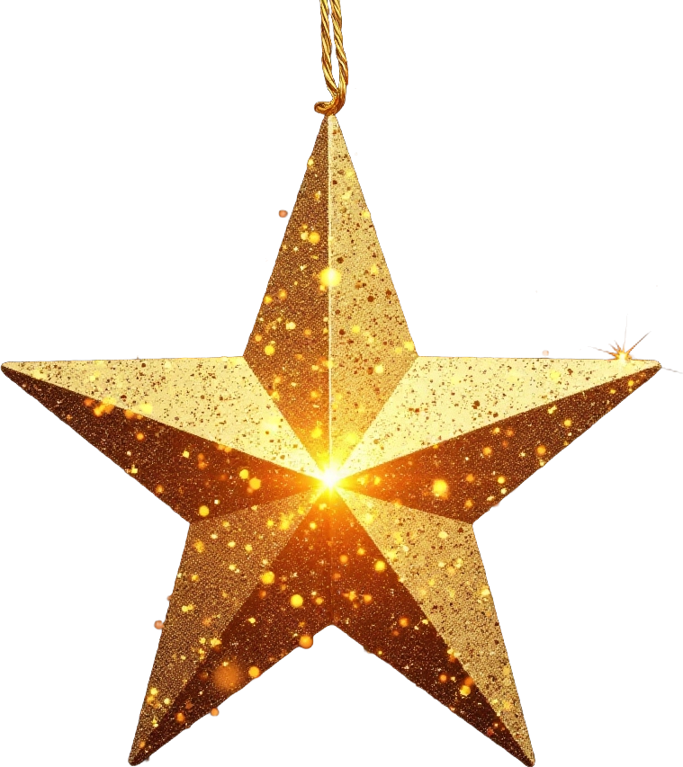 Golden Star Ornament